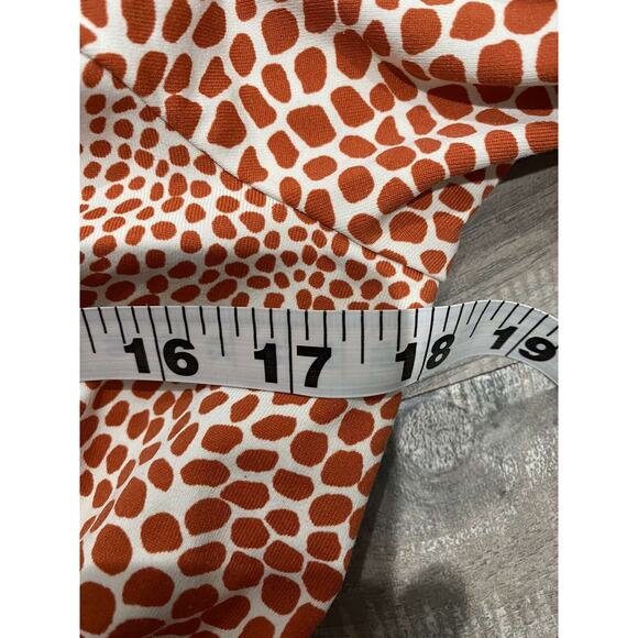 J.McLaughlin Orange & White Nylon Top Dress Women Size Small A001794 - Picture 6 of 11